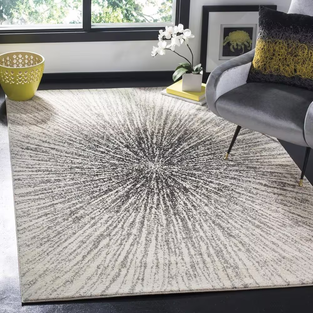 Safavieh Evoke EVK228K-5 5'1" x 7'6" Black/Ivory Area Rug