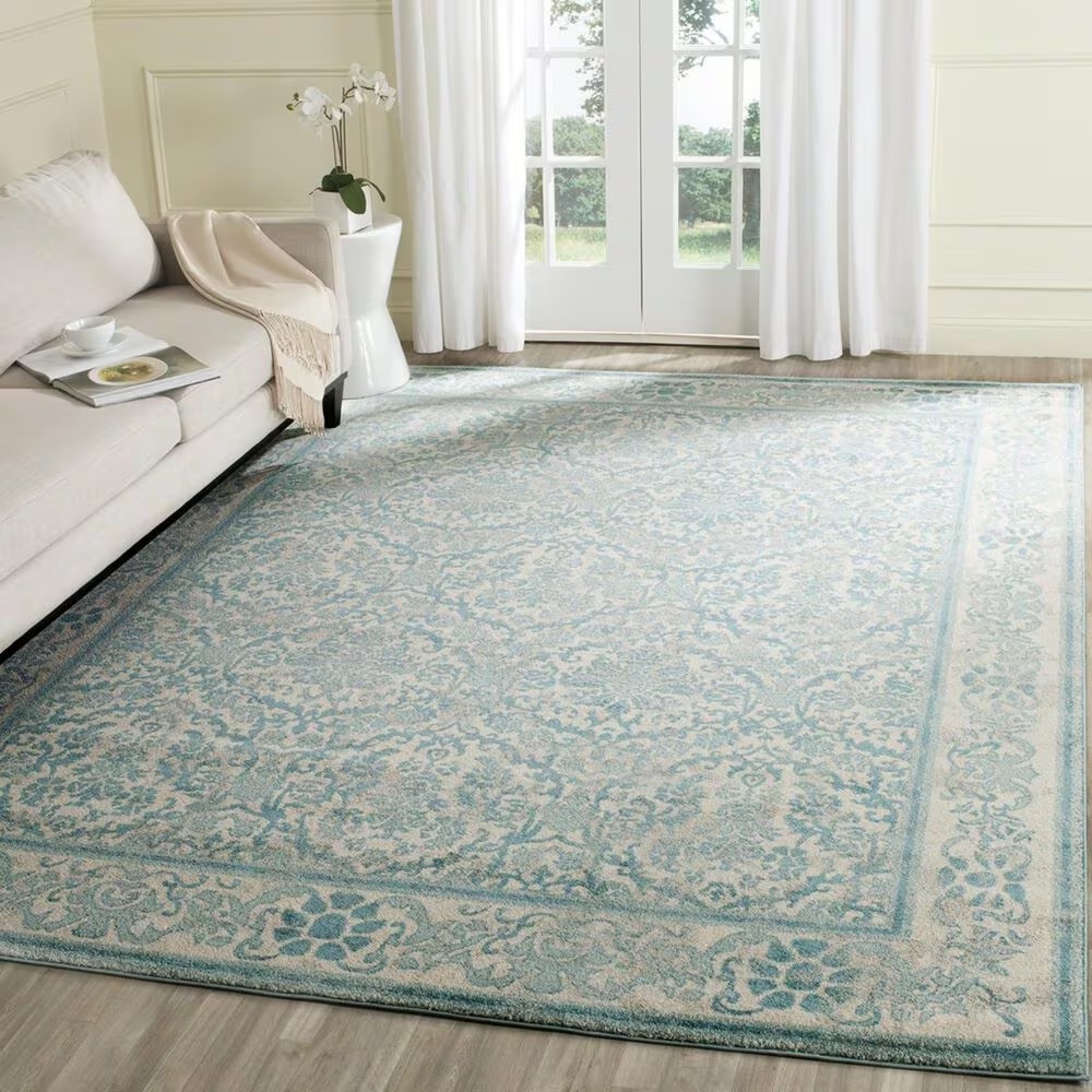 Safavieh Evoke EVK242C-5 5'1" x 7'6" Ivory/Light Blue Area Rug
