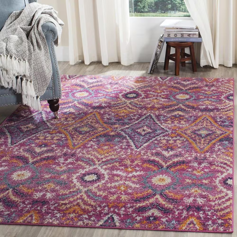 Safavieh Madison MAD610M-5 5'1" x 7'6" Fuchsia/Multi Area Rug