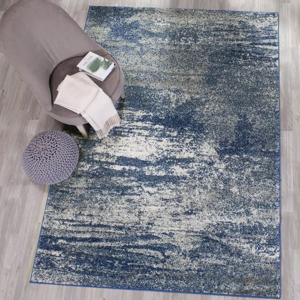 Safavieh Evoke EVK272A-5 5'1" x 7'6" Navy/Ivory Area Rug