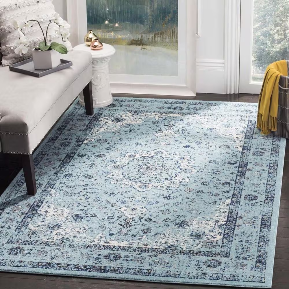 Safavieh Evoke EVK220E-5 5'1" x 7'6" Light Blue/Light Blue Area Rug
