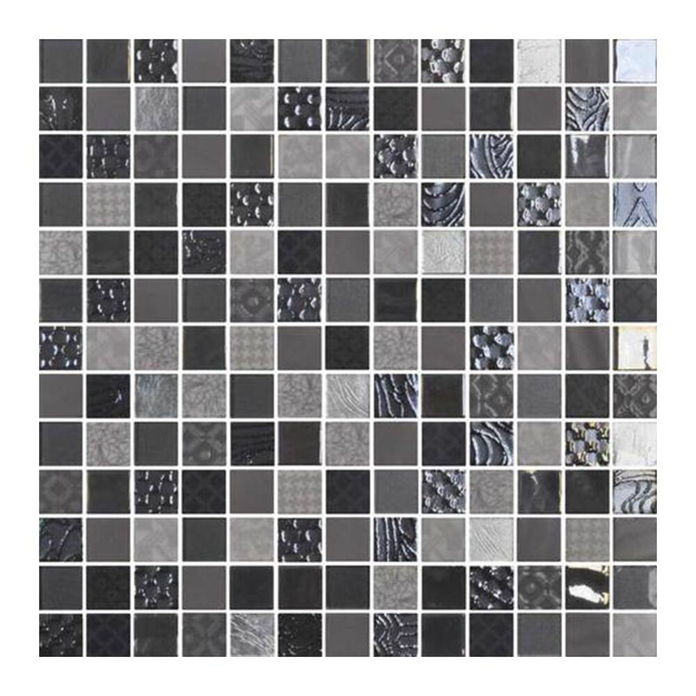 Dal-Tile Uptown Glass 1" x 1" Mosaic Wall Tile in Metro Gray