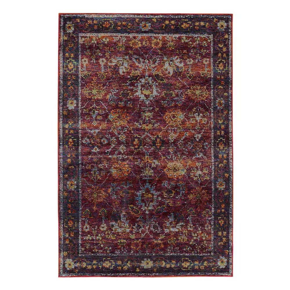Oriental Weavers Andorra 7153A 5'3" x 7'3" Red Area Rug