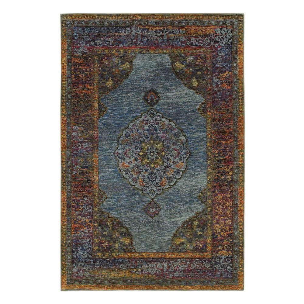 Oriental Weavers Andorra 7139A 6'7" x 9'6" Blue Area Rug