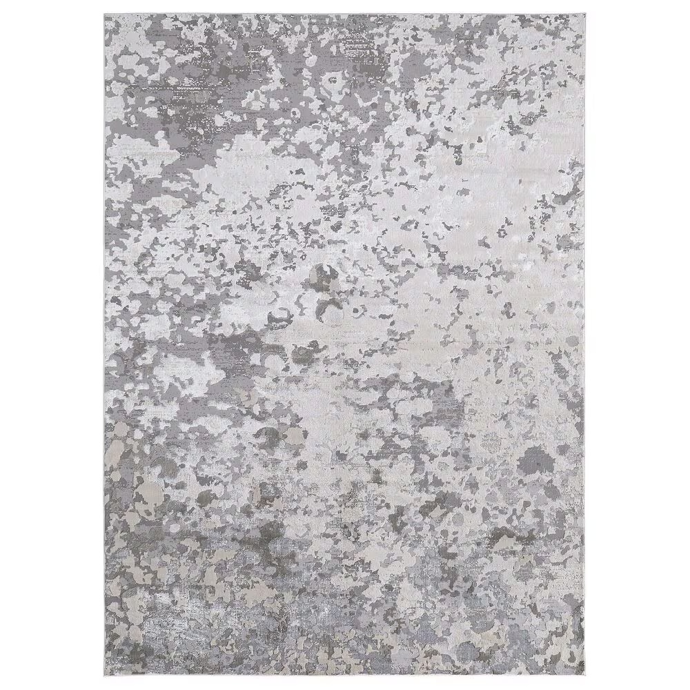 Feizy Micah 5' x 8' Silver and Gray Area Rug