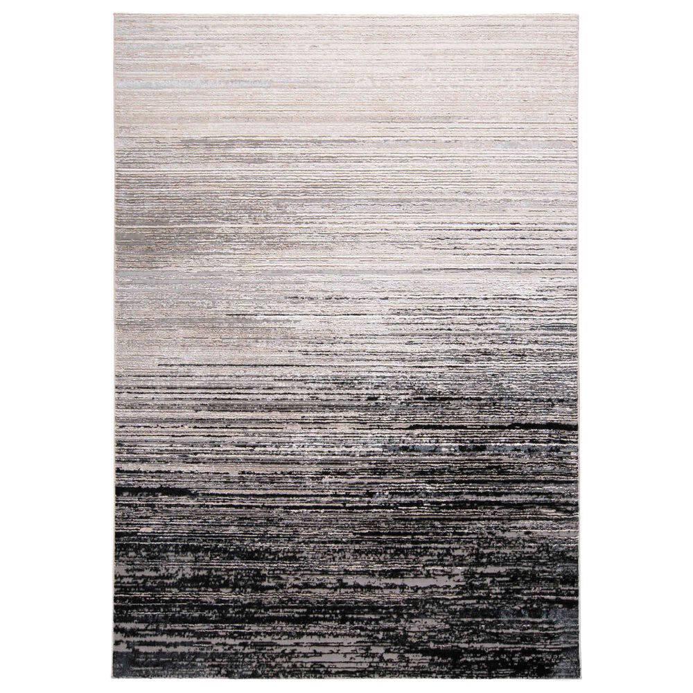 Feizy Micah 5' x 8' Black and Dark Gray Area Rug