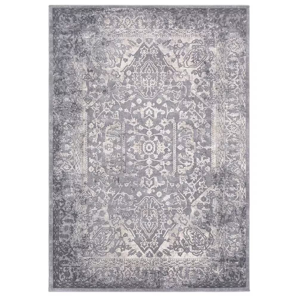 Surya Tibetan TBT-2300 5'3" x 7'6" Charcoal, Ivory and Khaki Area Rug