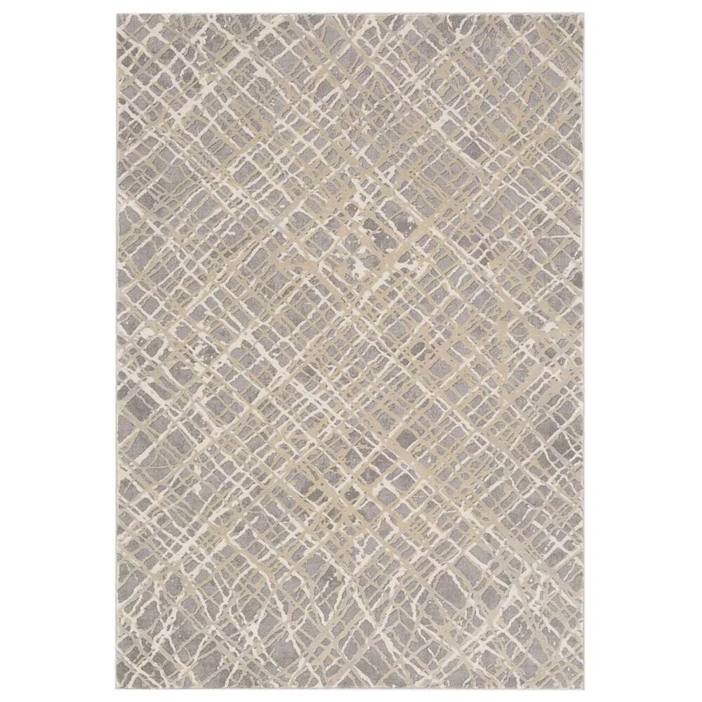 Surya Tibetan TBT-2316 5'3" x 7'6" Charcoal, Taupe and Khaki Area Rug