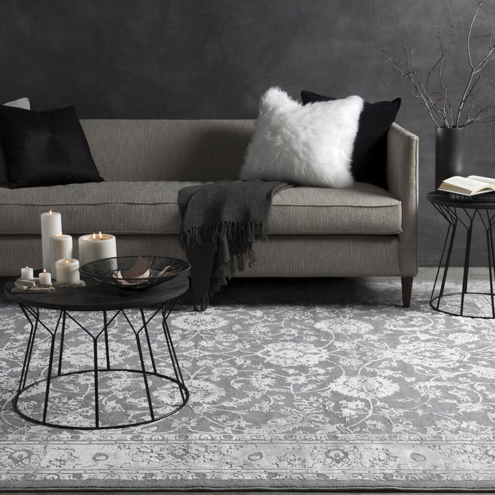 Surya Tibetan TBT-2309 5'3" x 7'6" Gray, Ivory and Taupe Area Rug