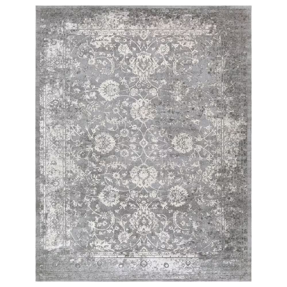 Surya Tibetan 9'3" x 12'3" Charcoal, Ivory and Medium Gray Area Rug