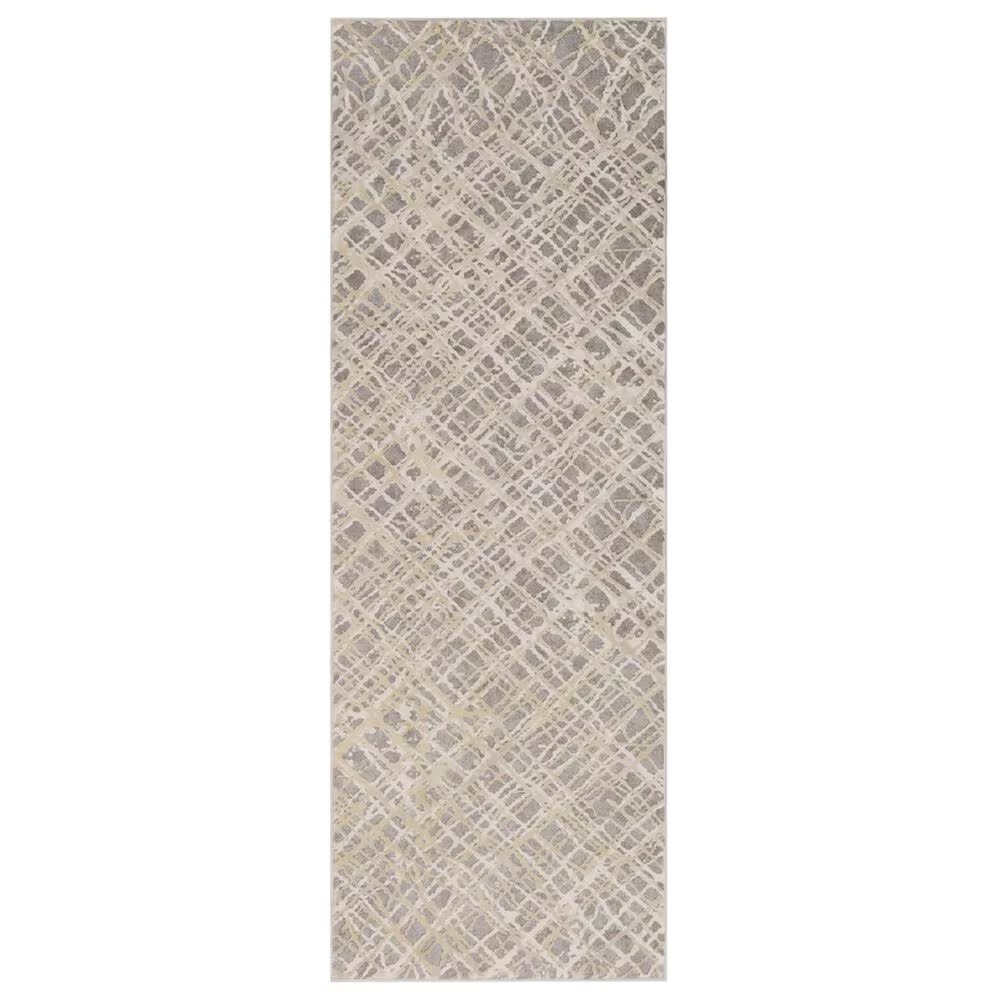 Surya Tibetan TBT-2316 2'7" x 7'6" Charcoal, Taupe and Khaki Runner