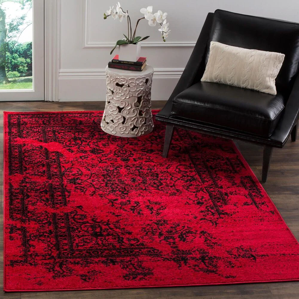Safavieh Adirondack ADR101F-3 3' x 5' Red/Black Area Rug