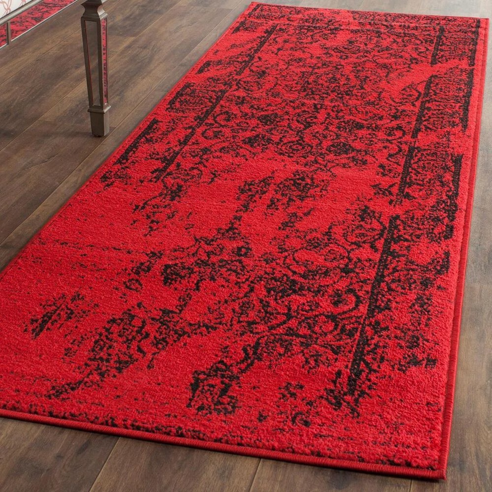 Safavieh Adirondack ADR101F-222 2'6" x 22' Red/Black Runner