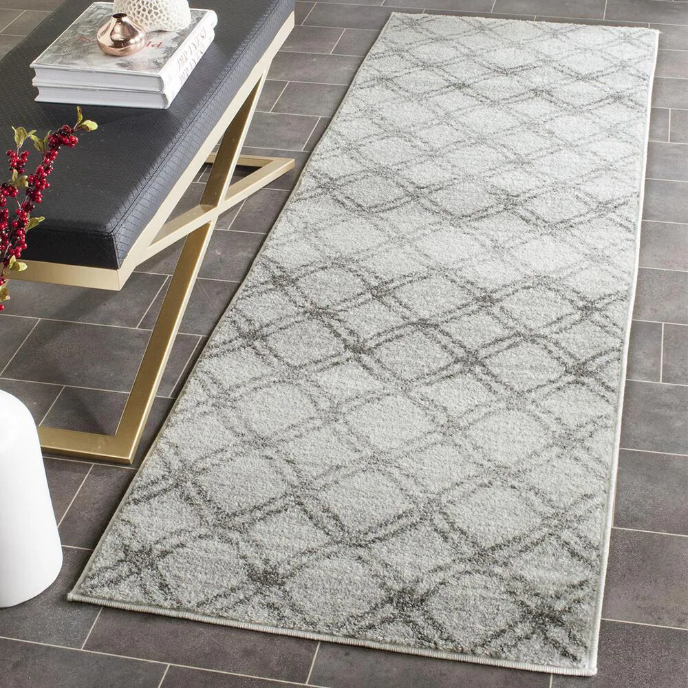 Safavieh Adirondack ADR105P-212 2'6" x 12' Silver/Charcoal Runner