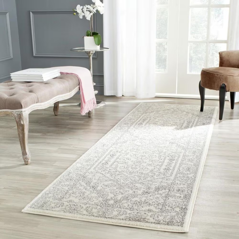 Safavieh Adirondack ADR108B-216 2'6" x 16' Ivory/Silver Runner