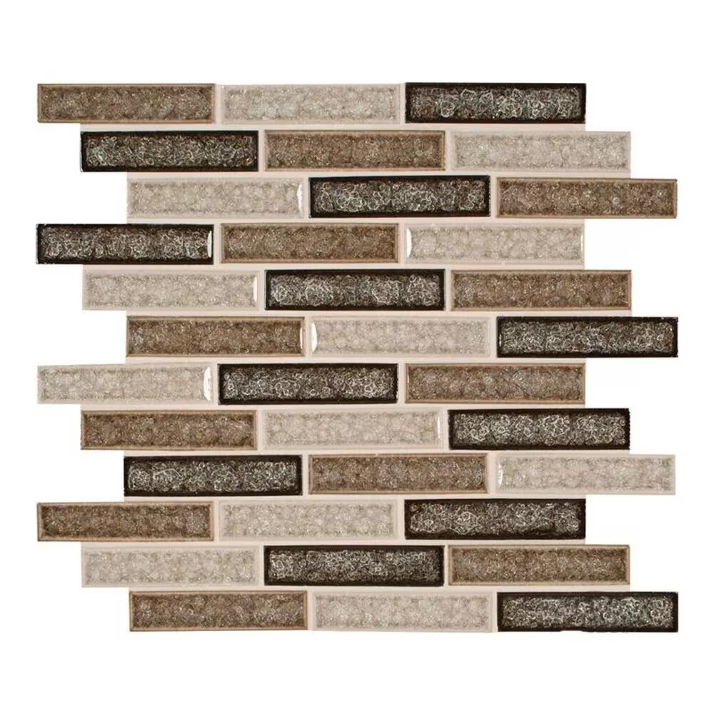 MS International Venetian Cafe 12" x 12" Glass Mosaic Sheet