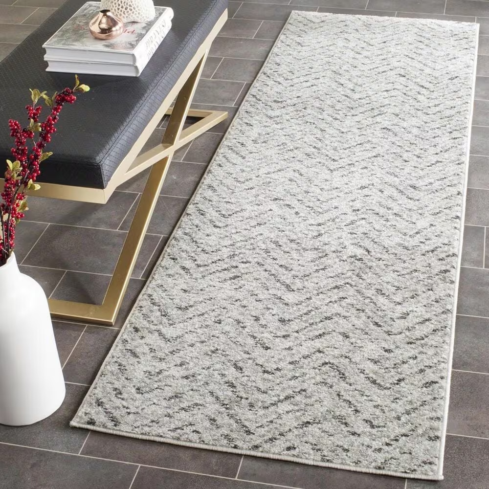 Safavieh Adirondack ADR104N-28 2'6" x 8' Ivory/Charcoal Runner