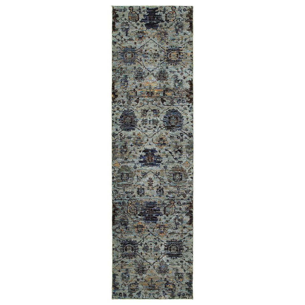 Oriental Weavers Andorra 7120A 2'3" x 8' Blue Runner