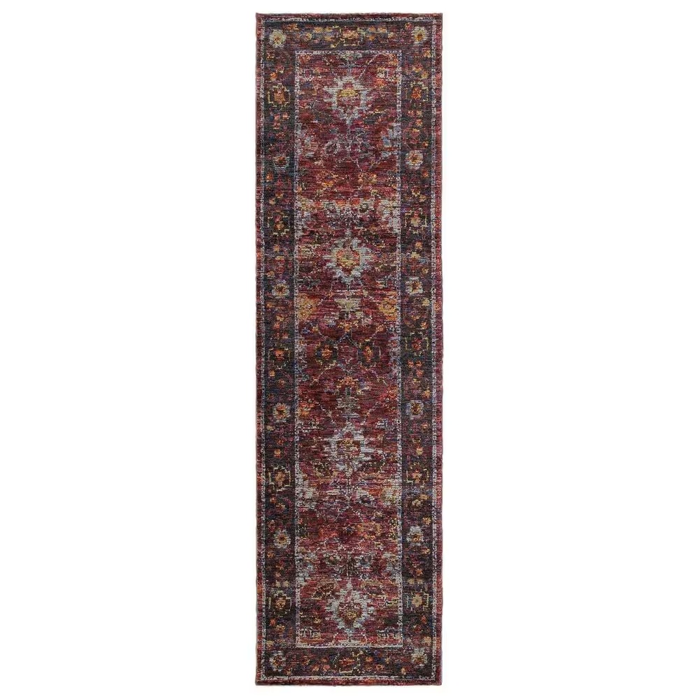 Oriental Weavers Andorra 7153A 2'3" x 8' Red Runner