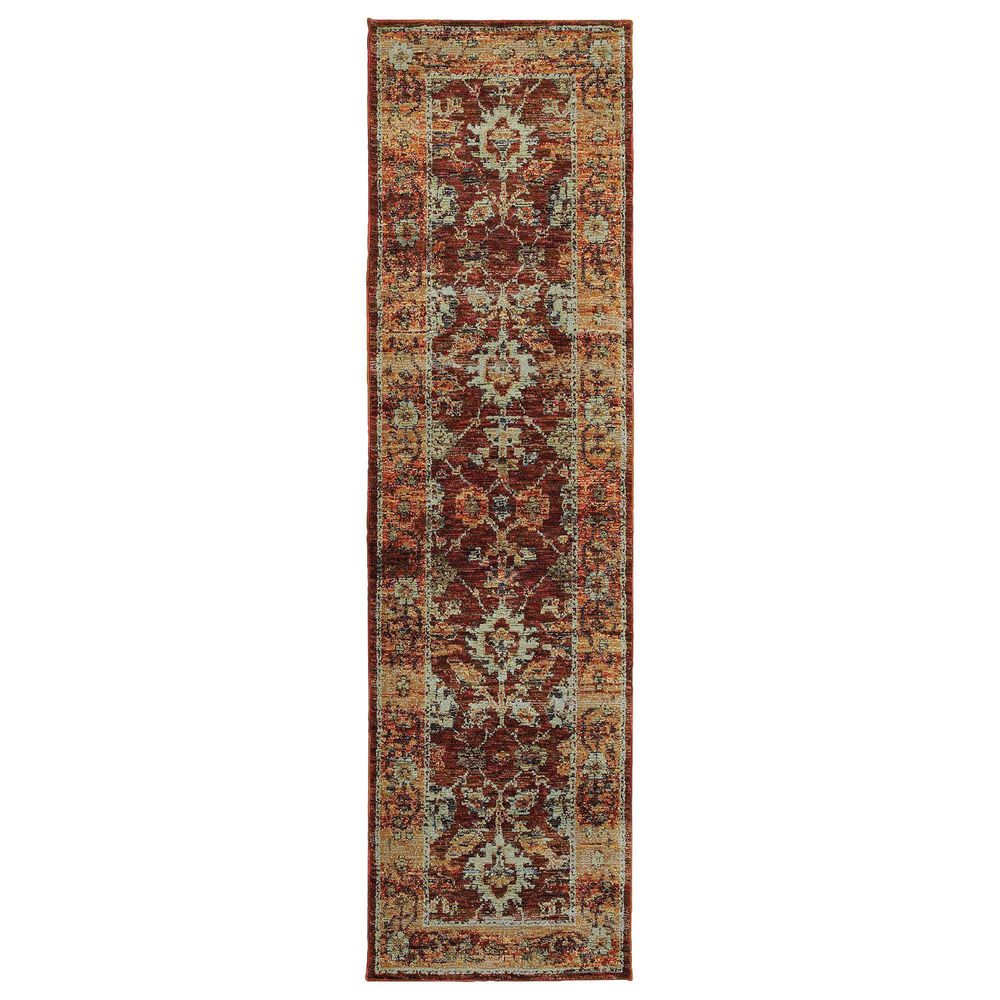 Oriental Weavers Andorra 7154A 2'3" x 8' Red Runner