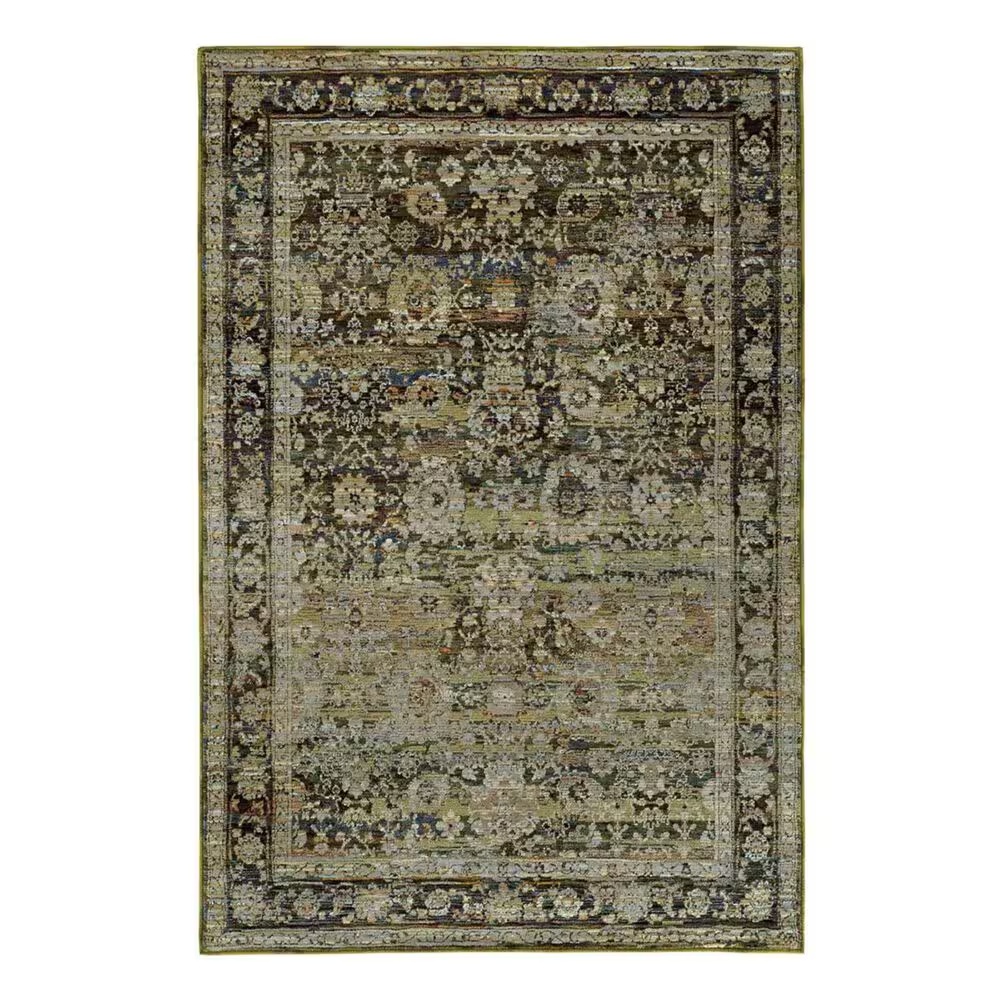Oriental Weavers Andorra 7125C 3'3" x 5'2" Green Area Rug