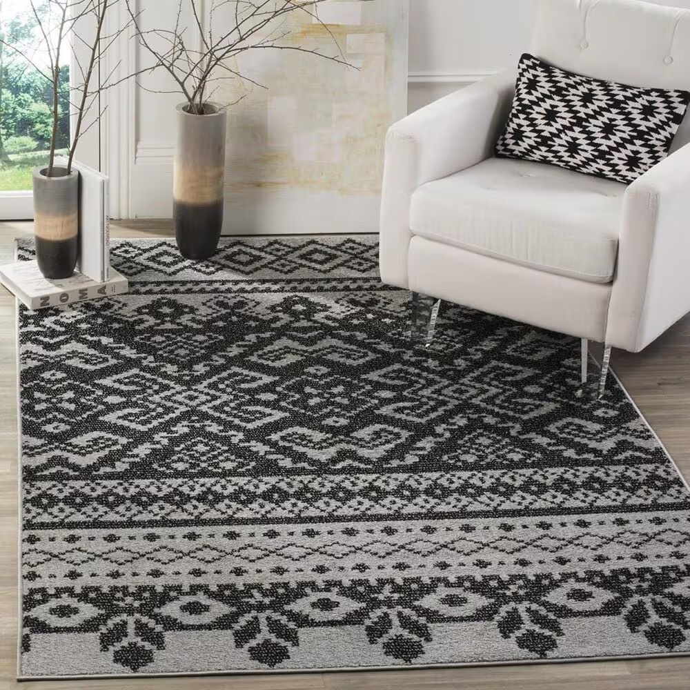 Safavieh Adirondack ADR107A-3 3' x 5' Silver/Black Area Rug