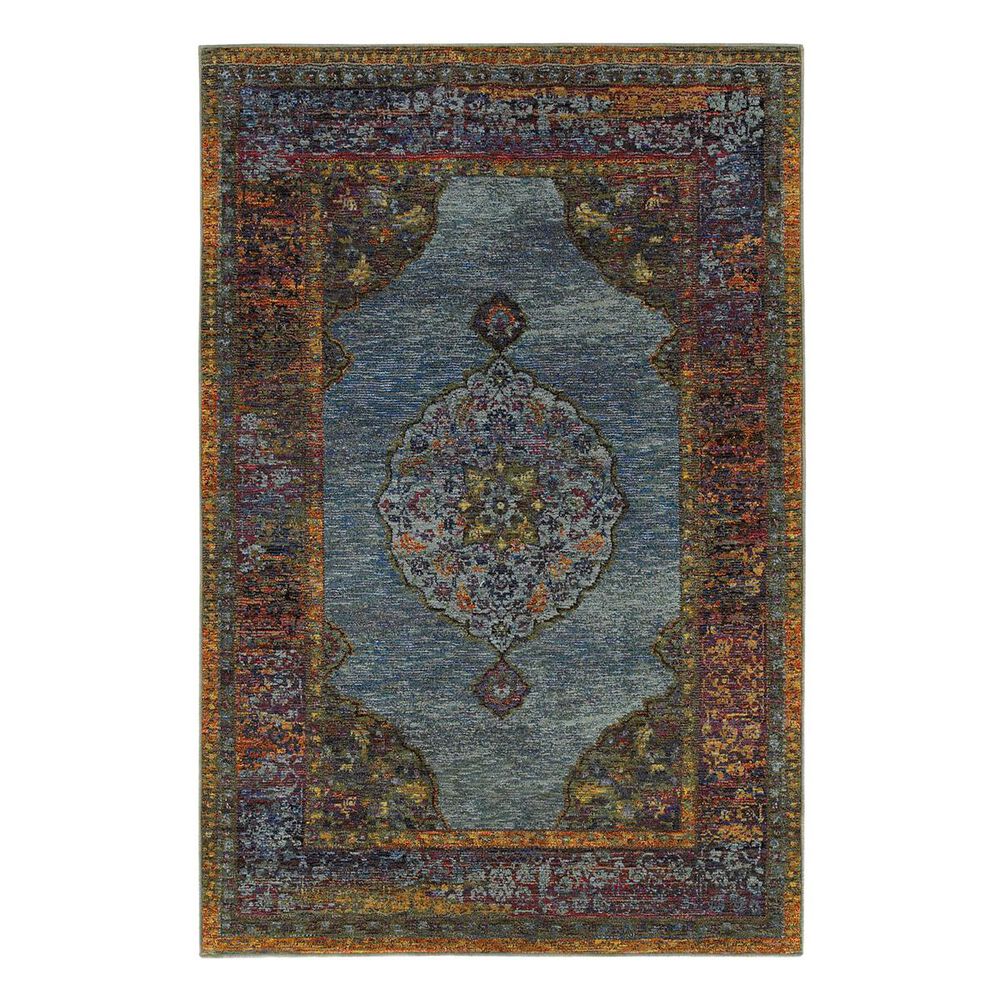Oriental Weavers Andorra 7139A 3'3" x 5'2" Blue Area Rug