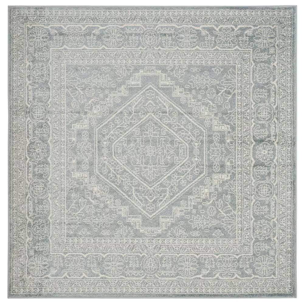 Safavieh Adirondack ADR108T-10SQ 10' x 10'Slate/Ivory Square Rug