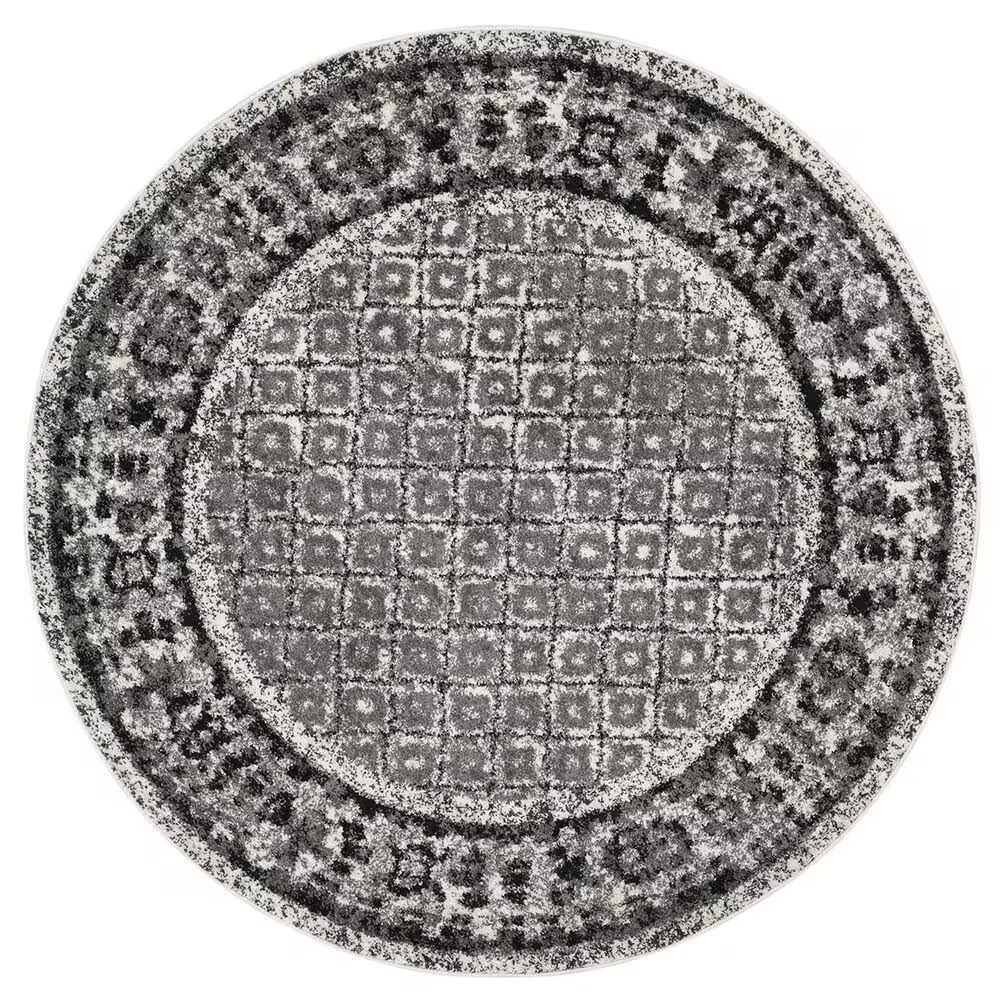 Safavieh Adirondack ADR110B-4R 4' x 4'Ivory/Silver Round Rug
