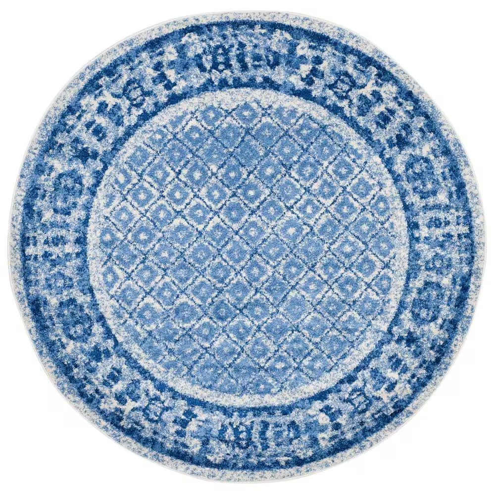 Safavieh Adirondack ADR110D-4R 4' x 4'Silver/Blue Round Rug
