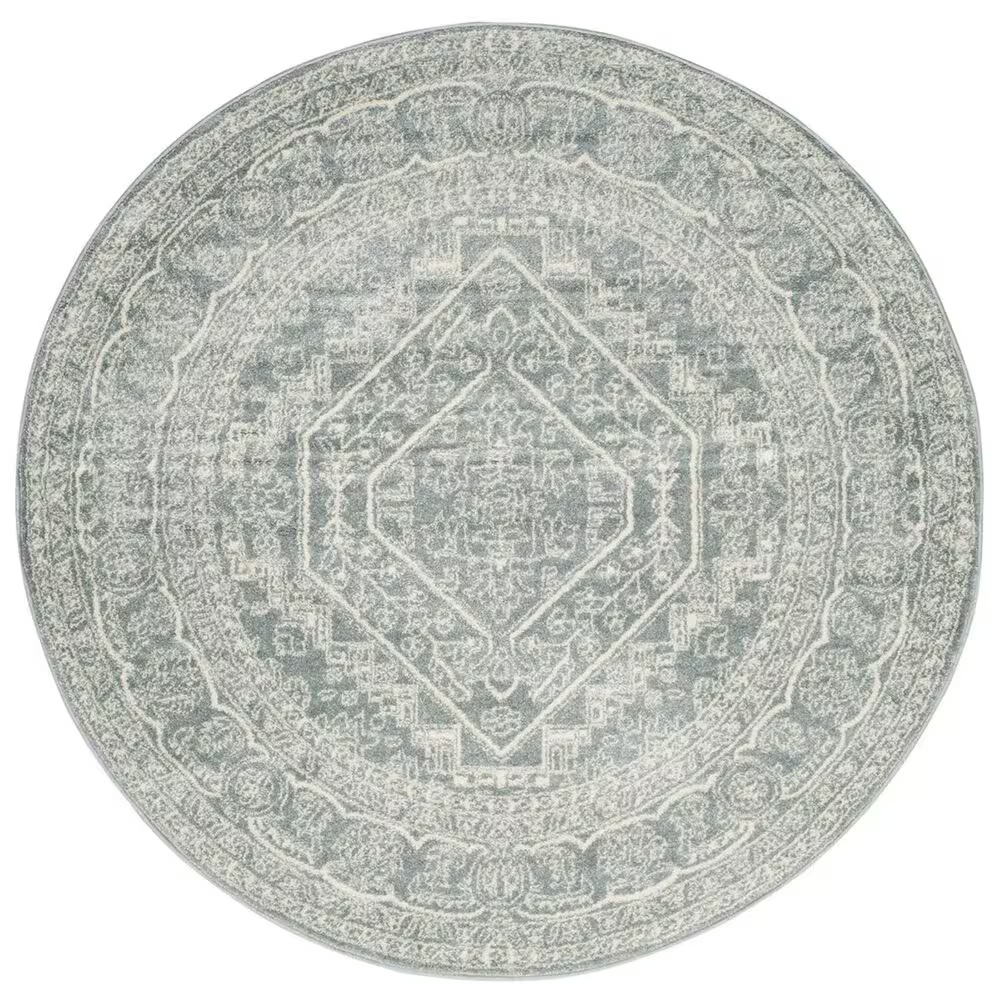 Safavieh Adirondack ADR108T-10R 10' x 10'Slate/Ivory Round Rug