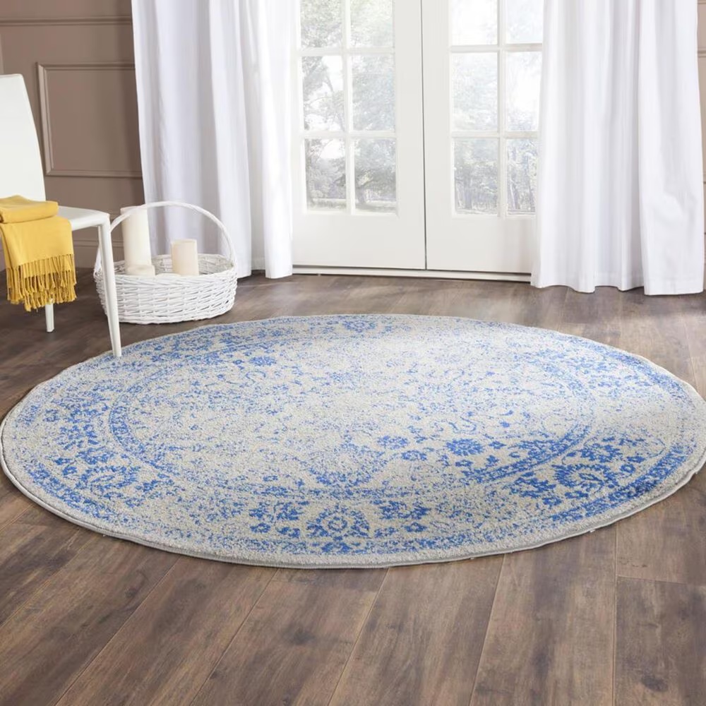 Safavieh Adirondack ADR109A-6R 6' x 6'Grey/Blue Round Rug