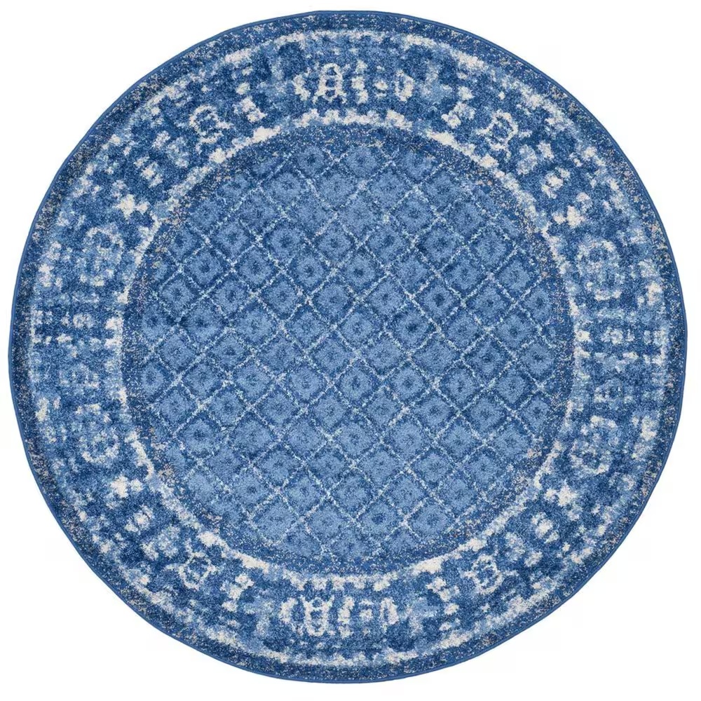 Safavieh Adirondack ADR110F-6R 6' x 6'Light Blue/Dark Blue Round Rug