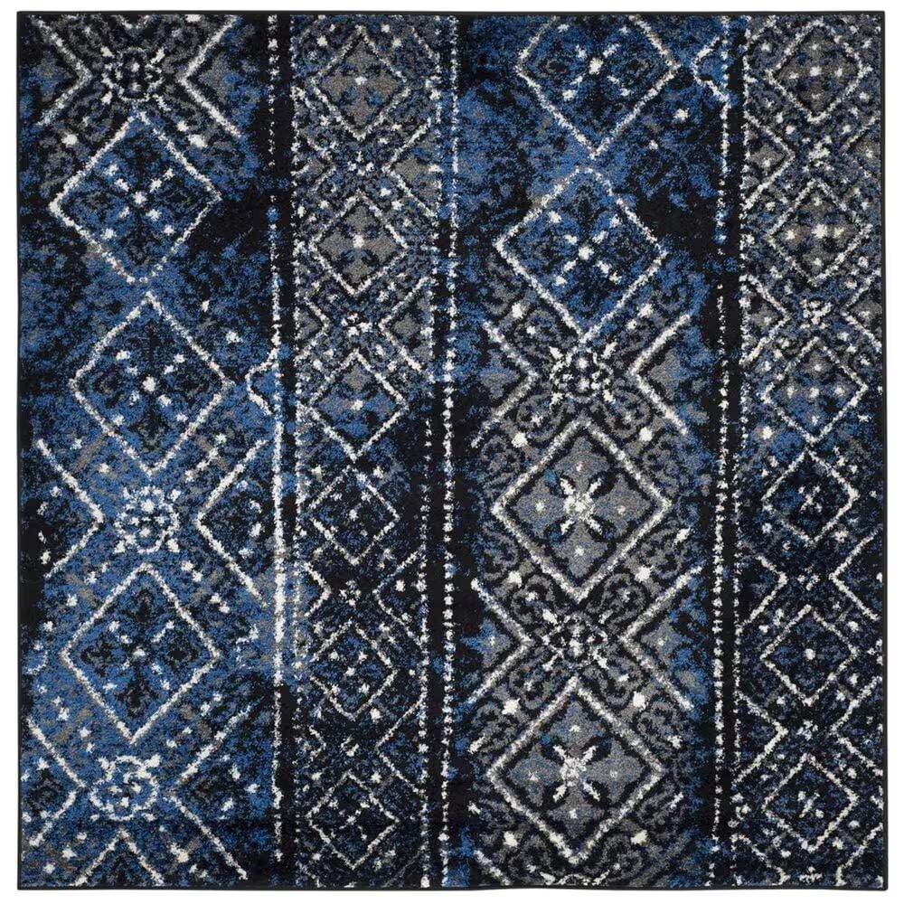 Safavieh Adirondack ADR111A-4SQ 4' x 4'Silver/Black Square Rug