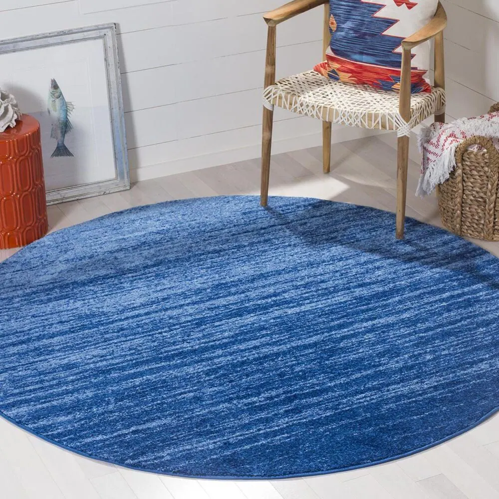 Safavieh Adirondack ADR113F-6R 6' x 6'Light Blue/Dark Blue Round Rug