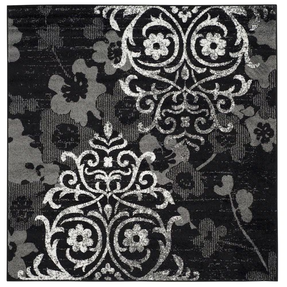Safavieh Adirondack ADR114A-4SQ 4' x 4'Black/Silver Square Rug