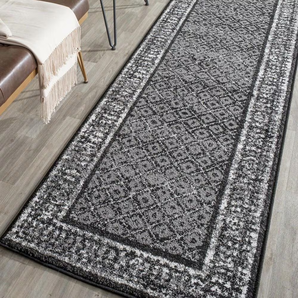 Safavieh Adirondack ADR110A-28 2'6" x 8' Black/Silver Runner