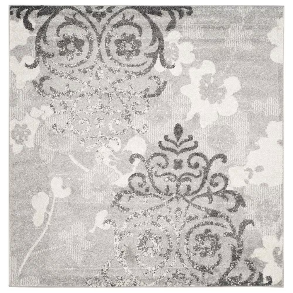 Safavieh Adirondack ADR114B-10SQ 10' x 10'Silver/Ivory Square Rug
