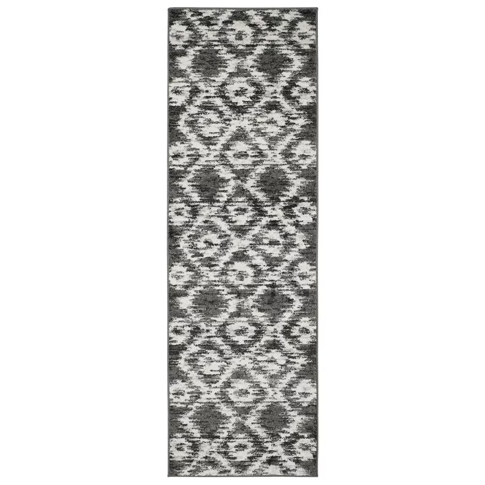 Safavieh Adirondack ADR118R-28 2'6" x 8' Charcoal/Ivory Runner
