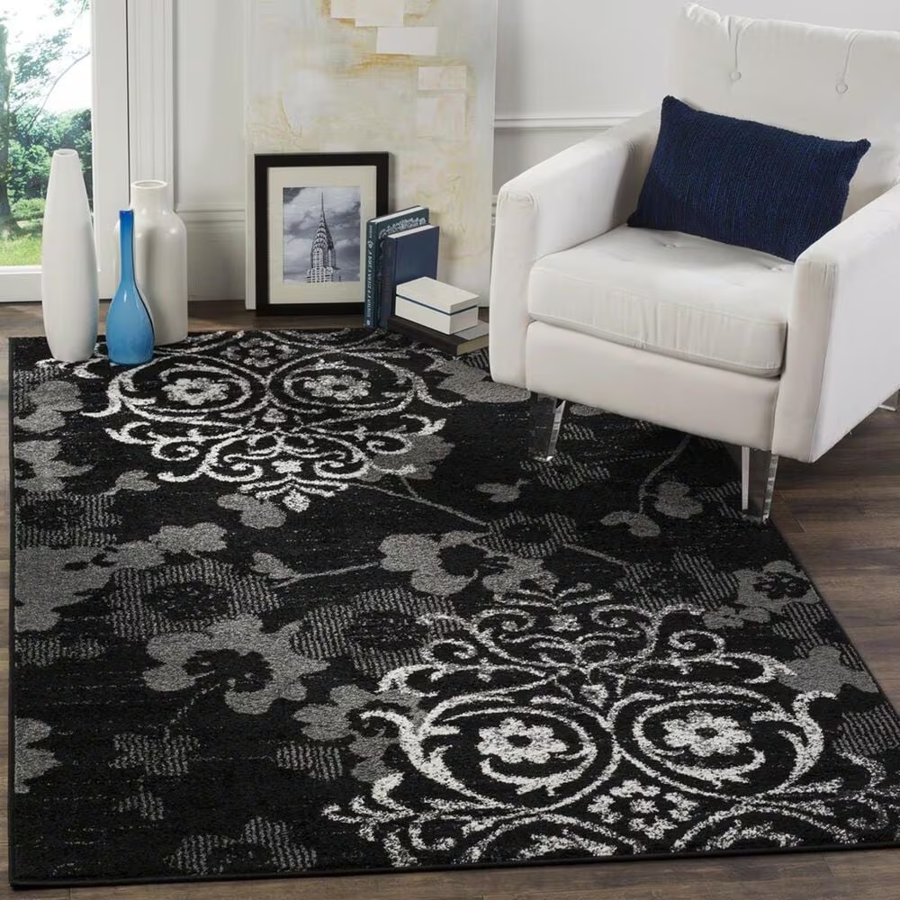 Safavieh Adirondack ADR114A-24 2'6" x 4' Black/Silver Area Rug
