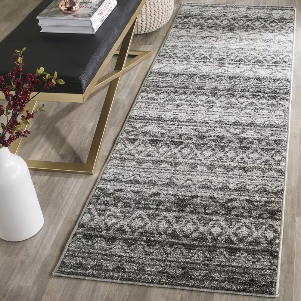 Safavieh Adirondack ADR119N-28 2'6" x 8' Ivory/Charcoal Runner