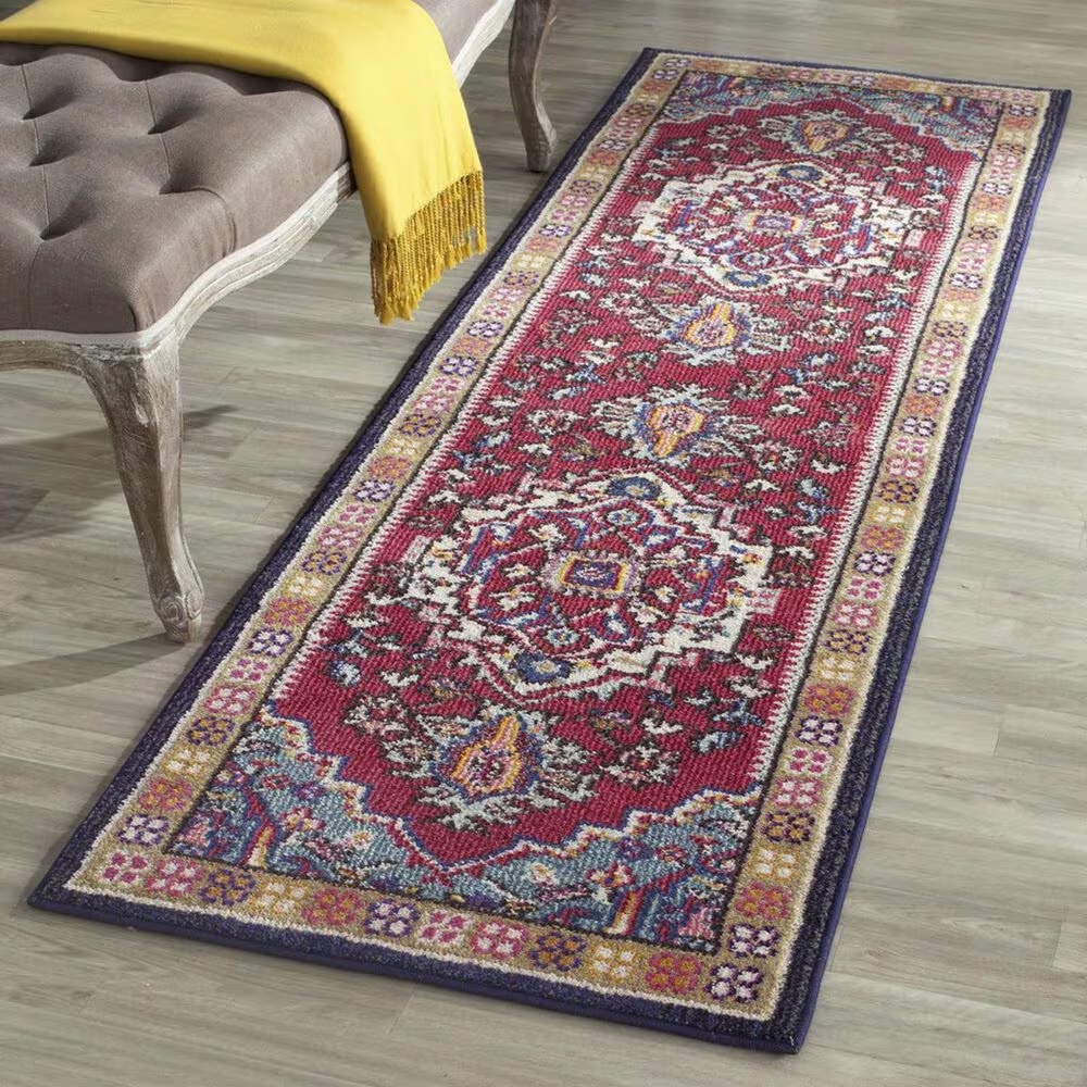 Safavieh Monaco MNC207C-222 2'2" x 22' Red/Turquoise Runner