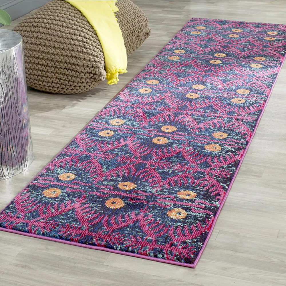 Safavieh Monaco MNC213D-26 2'2" x 6' Pink/Multi Runner