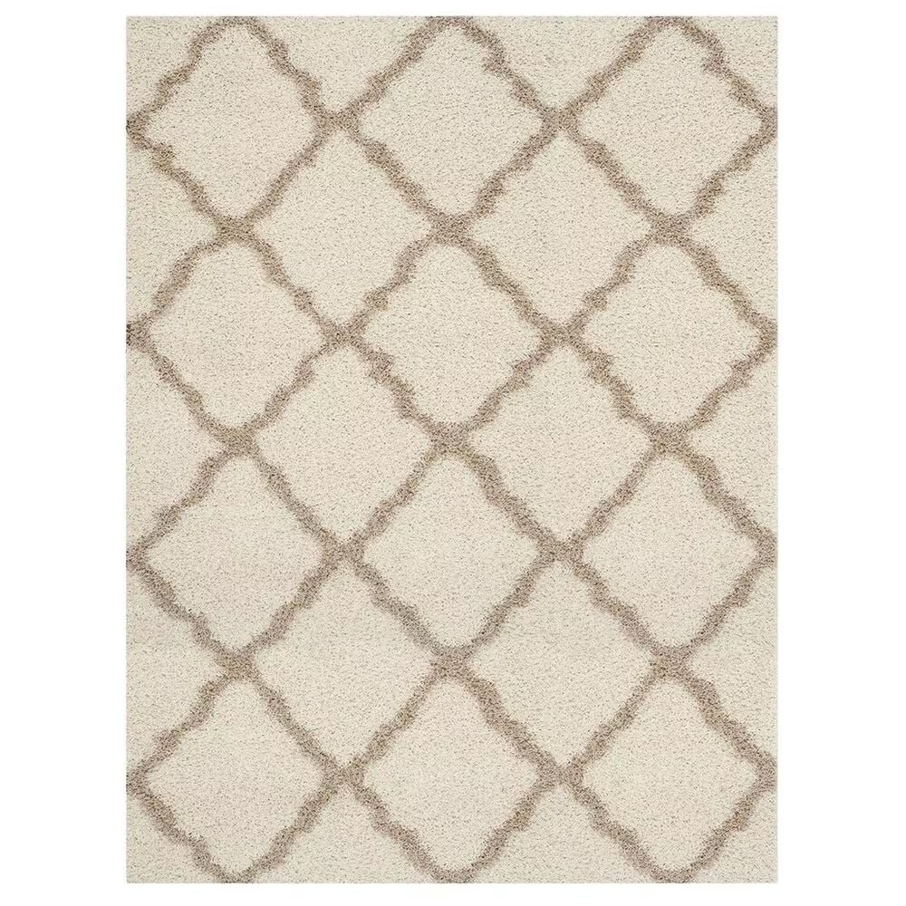 Safavieh Dallas Shag SGD257B-10 10' x 14' Ivory/Beige Area Rug