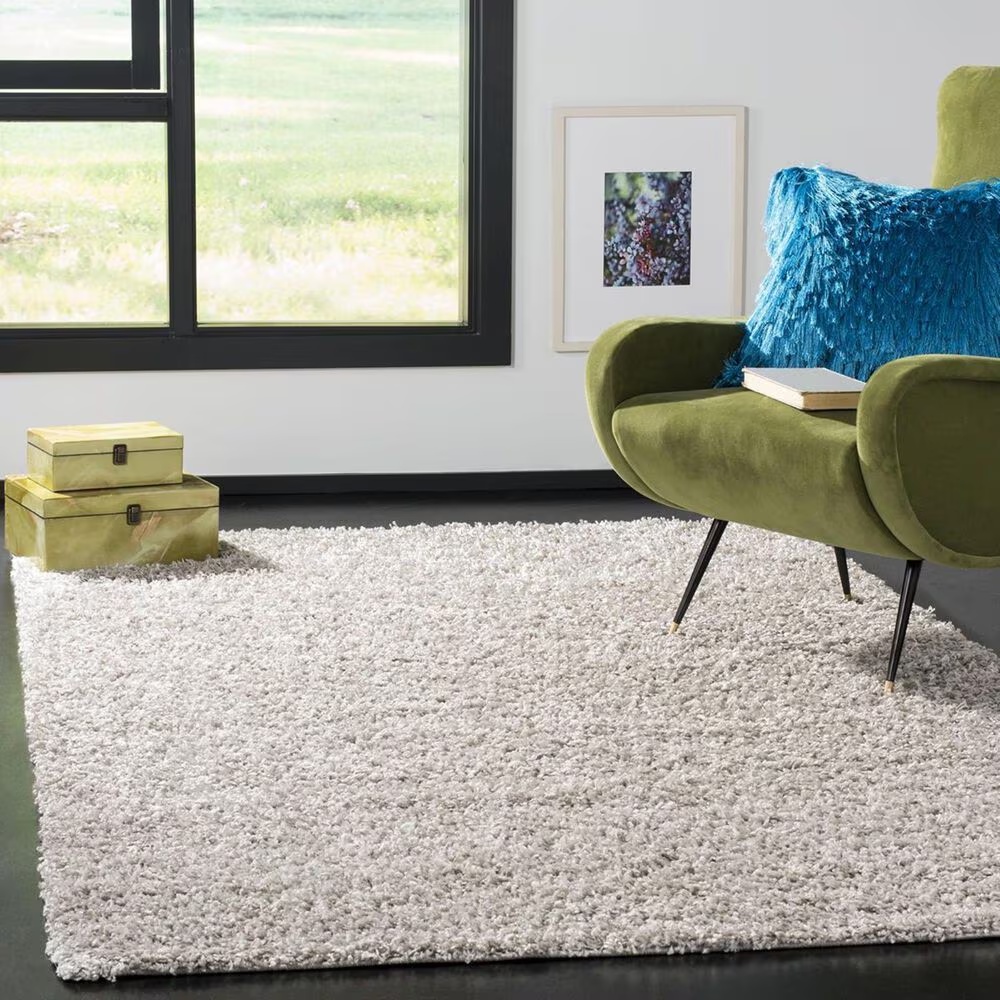 Safavieh Florida Shag SGA119S-3 3' x 5' Silver Area Rug