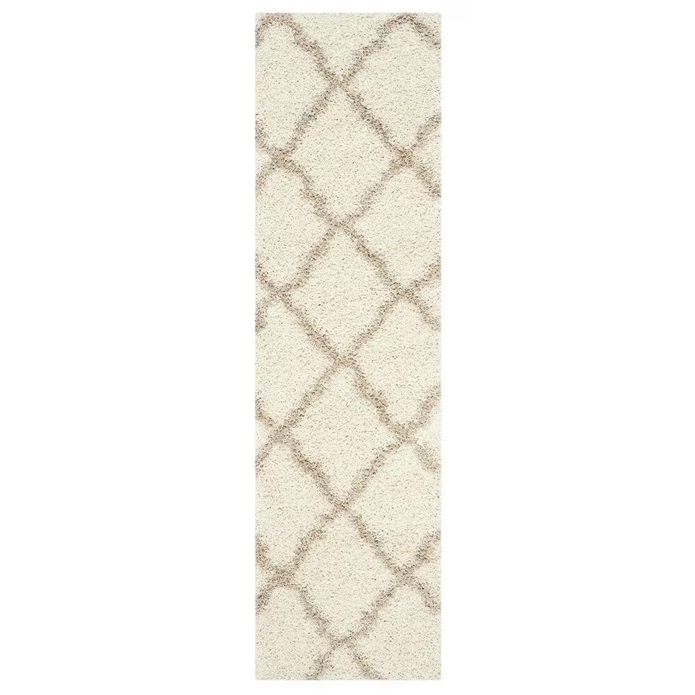 Safavieh Dallas Shag SGD257B-28 2'3" x 8' Ivory/Beige Runner