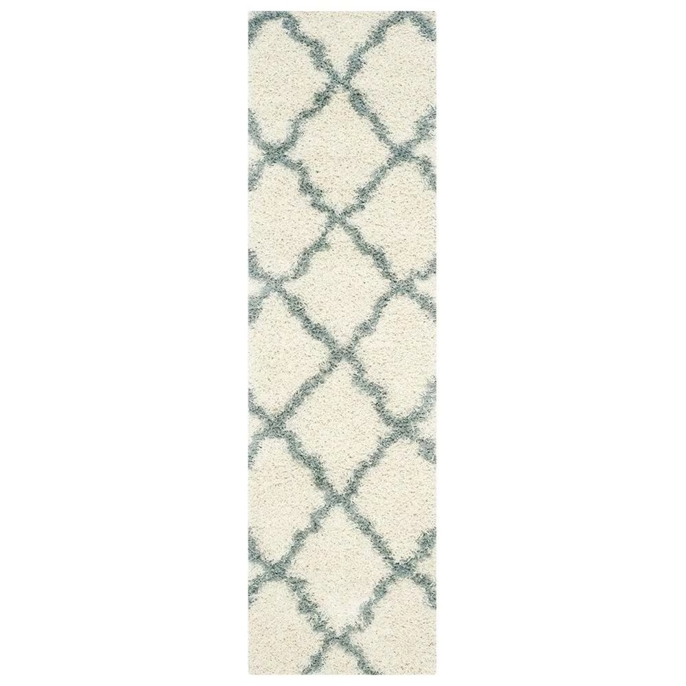 Safavieh Dallas Shag SGD257J-28 2'3" x 8' Ivory/Light Blue Runner
