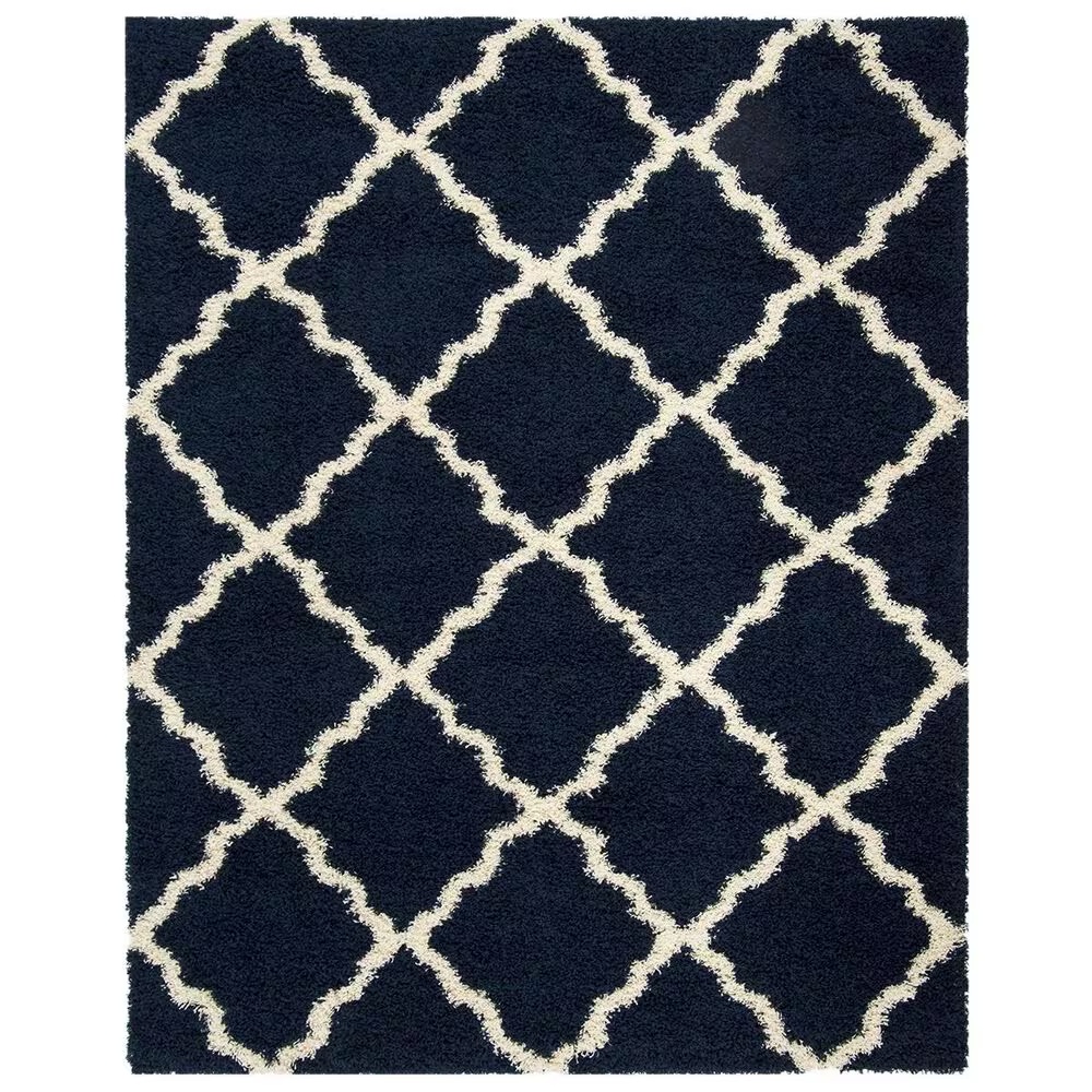 Safavieh Dallas Shag SGD257N-10 10' x 14' Navy/Ivory Area Rug