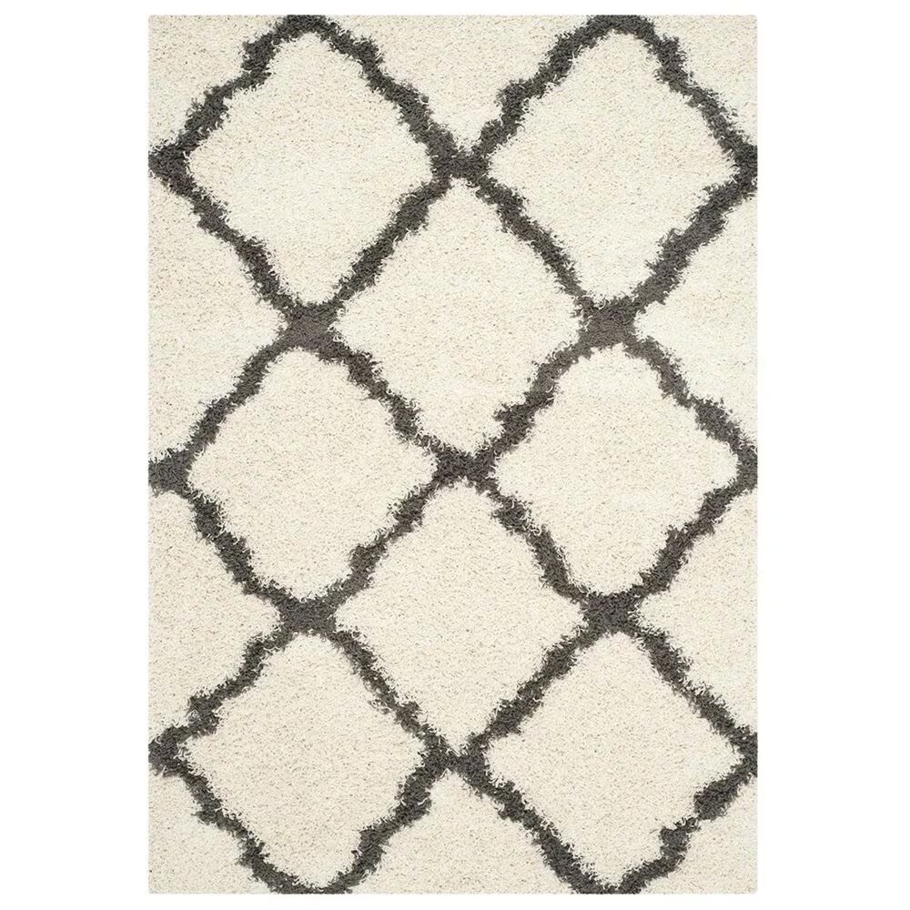Safavieh Dallas Shag SGD257H-4 4' x 6' Ivory/Dark Grey Area Rug