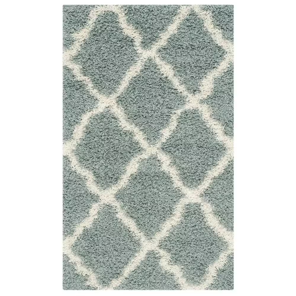 Safavieh Dallas Shag SGD257C-4 4' x 6' Seafoam/Ivory Area Rug